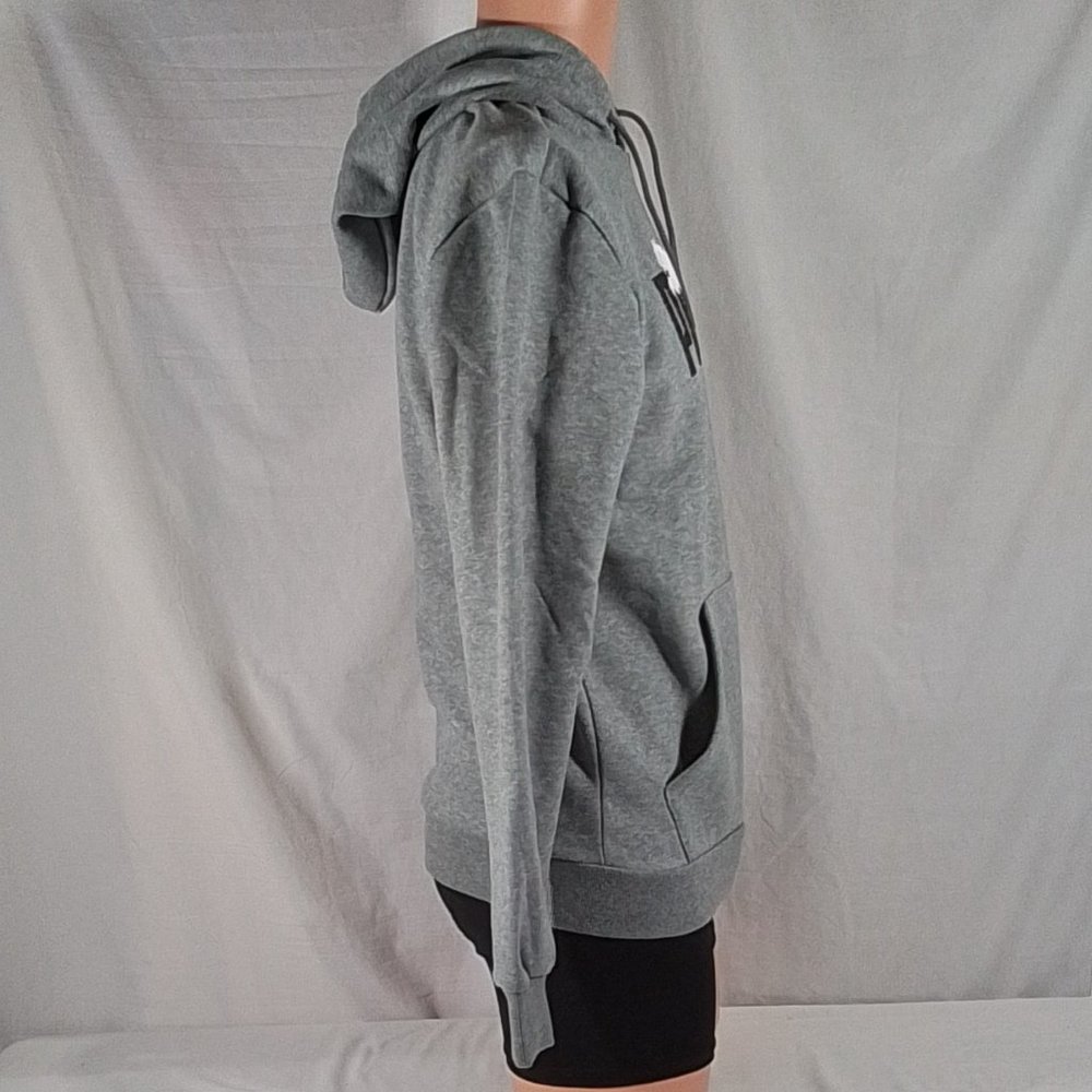 Men's Puma Layered Graphic Hoodie Medium Gray Heather Charcoal Sz: Small - NWT - Picture 2 of 4